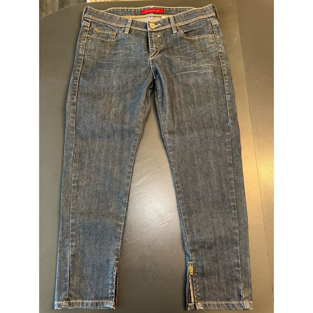 Levi's Women's Blue Lower Leg Zip Vintage Skinny 582 Jeans Size 12